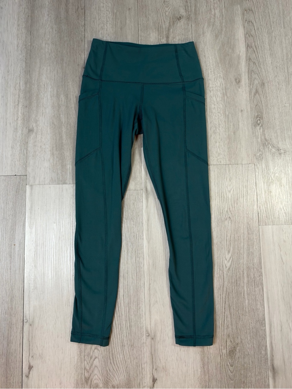 Yogalicious Women’s Green High Rise Ankle Leggings w/ Pockets Size XS
